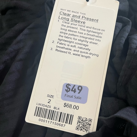 Lululemon Clear and Present Long Sleeve - Picture 3 of 3